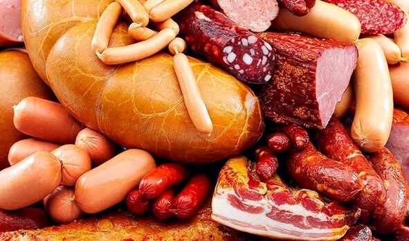 Sausages as a product harmful to potency.